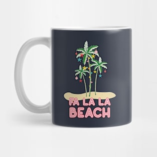 Fa La La La Beach Festive Palm Trees Mug